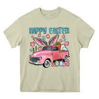 Mossy Happy Easter truck Heavy Core Tee - OliviaCreatesArt