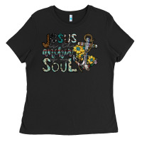 Black jesus is the anchor of my soul Ladies Tee - SublimationCraftShop