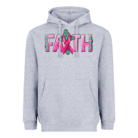 Heather Grey Cancer Faith with gemstone Heavyweight Hoodie - NancyCooperArtShop