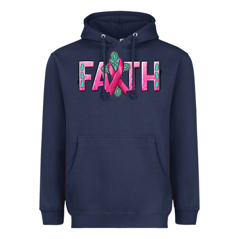 Cancer Faith With Gemstone Heavyweight Hoodie by NancyCooperArtShop | Teevron