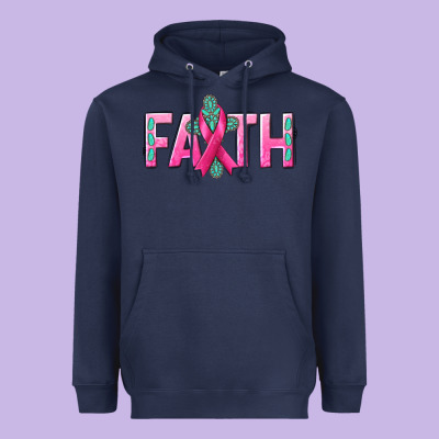 Cancer Faith With Gemstone Heavyweight Hoodie Designed By Nancycooperartshop