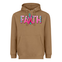 Toasted Coconut Cancer Faith with gemstone Heavyweight Hoodie - NancyCooperArtShop