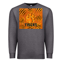 Charcoal Heather tiger paws Premium Sweatshirt - TumblerDesignByShophia