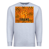 Heather Grey tiger paws Premium Sweatshirt - TumblerDesignByShophia