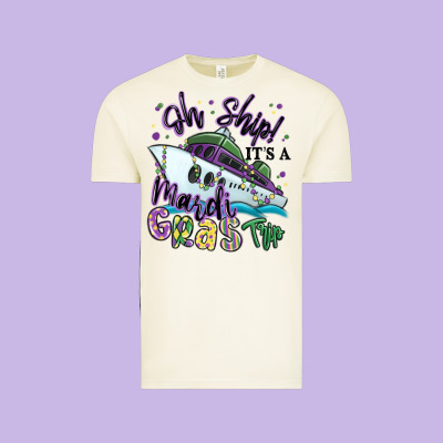 Oh Ship It's A Mardi Gras Trip Vintage Tee Designed By Maliassmallbusiness