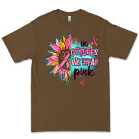 Cacao sunflower in october we wear pink Premium Tee - AdoDesignShop