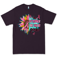 Plum sunflower in october we wear pink Premium Tee - AdoDesignShop
