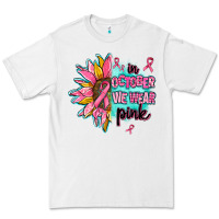 White sunflower in october we wear pink Premium Tee - AdoDesignShop