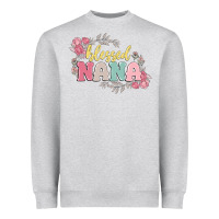 Heather Grey blessed nana Heavyweight Sweatshirt - MaliasSmallBusiness