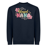 Navy blessed nana Heavyweight Sweatshirt - MaliasSmallBusiness