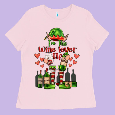 Im The Wine Lover Elf Ladies Tee Designed By Fadigitalartstudio