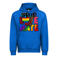 Cobalt spread love not hate Urban Hoodie - FaDigitalArtStudio