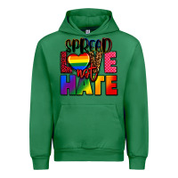 Emerald spread love not hate Urban Hoodie - FaDigitalArtStudio