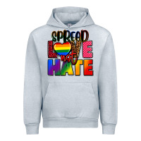 Heather Grey spread love not hate Urban Hoodie - FaDigitalArtStudio