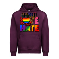 Mauve Wine spread love not hate Urban Hoodie - FaDigitalArtStudio