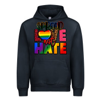 Navy spread love not hate Urban Hoodie - FaDigitalArtStudio