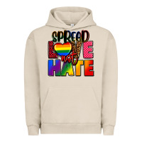 Pigment French Oak spread love not hate Urban Hoodie - FaDigitalArtStudio
