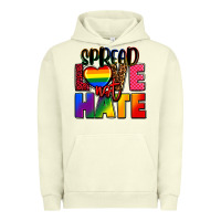 Pigment Pistachio spread love not hate Urban Hoodie - FaDigitalArtStudio