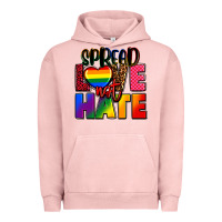 Pigment Salmon spread love not hate Urban Hoodie - FaDigitalArtStudio