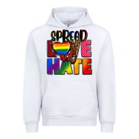 White spread love not hate Urban Hoodie - FaDigitalArtStudio