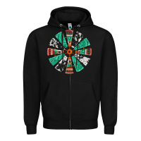 Black western windmill Zipper Hoodie - Jasminsmagicworld