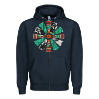 Navy western windmill Zipper Hoodie - Jasminsmagicworld
