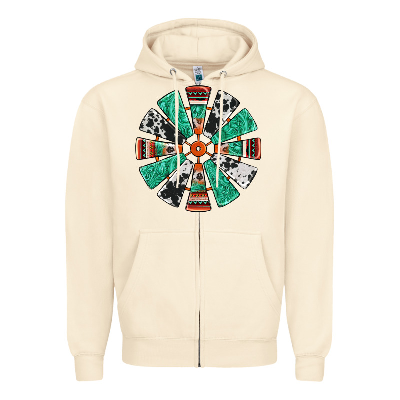 Western Windmill Zipper Hoodie by Jasminsmagicworld | Teevron