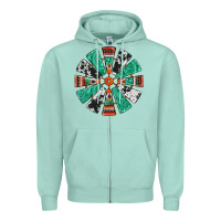 Seafoam western windmill Zipper Hoodie - Jasminsmagicworld