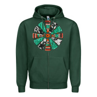 Sports Green western windmill Zipper Hoodie - Jasminsmagicworld