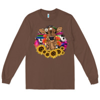 Chestnut baby cow flower Long Sleeve Tee - NancyCooperArtShop