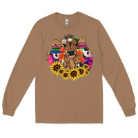 Toasted Coconut baby cow flower Long Sleeve Tee - NancyCooperArtShop