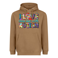 Toasted Coconut I love someone with Autism Heavyweight Hoodie - NancyCooperArtShop