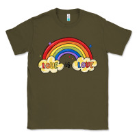 Army Green love is love lgbtq Classic Tee - MaliasSmallBusiness