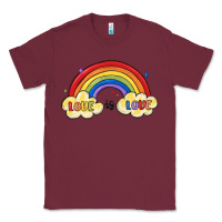 Burgundy love is love lgbtq Classic Tee - MaliasSmallBusiness