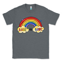 Charcoal Heather love is love lgbtq Classic Tee - MaliasSmallBusiness