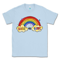 Dusty Blue love is love lgbtq Classic Tee - MaliasSmallBusiness