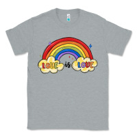 Heather Grey love is love lgbtq Classic Tee - MaliasSmallBusiness