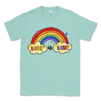 Seafoam love is love lgbtq Classic Tee - MaliasSmallBusiness