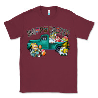 Burgundy Happy Easter truck Classic Tee - CowhideDigitalArt
