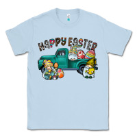Dusty Blue Happy Easter truck Classic Tee - CowhideDigitalArt