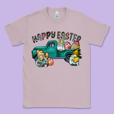 Happy Easter Truck Classic Tee Designed By Cowhidedigitalart