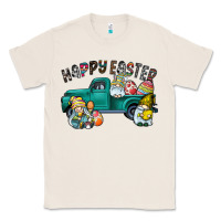 Natural Happy Easter truck Classic Tee - CowhideDigitalArt