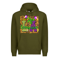 Army Green Louisiana leopard with balloons Premium Hoodie - HowdyJamesFarm