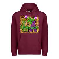 Burgundy Louisiana leopard with balloons Premium Hoodie - HowdyJamesFarm