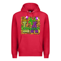 Cardinal Louisiana leopard with balloons Premium Hoodie - HowdyJamesFarm
