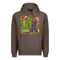 Coffee Louisiana leopard with balloons Premium Hoodie - HowdyJamesFarm