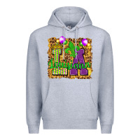 Heather Grey Louisiana leopard with balloons Premium Hoodie - HowdyJamesFarm
