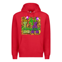 Red Louisiana leopard with balloons Premium Hoodie - HowdyJamesFarm
