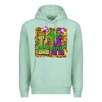 Seafoam Louisiana leopard with balloons Premium Hoodie - HowdyJamesFarm