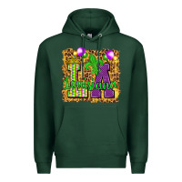 Sports Green Louisiana leopard with balloons Premium Hoodie - HowdyJamesFarm